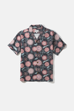 RHYTHM  Protea Linen Short Sleeve Shirt - BLACK