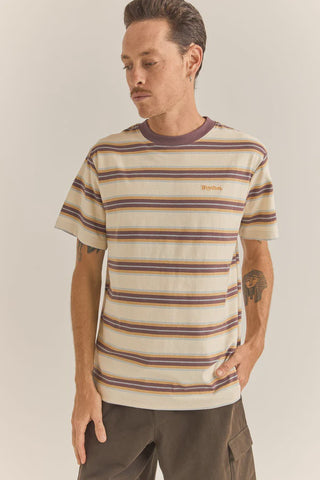 RHYTHM - Everyday Stripe Short Sleeve Tee - LATTE