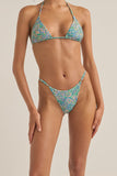 RHYTHM Cabo Paisley Slide Tri Top - GREEN