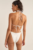 RHYTHM Brighton Eyelet Slide Tri Top  - IVORY