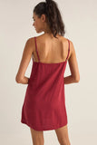 RHYTHM Seacoast Keyhole Slip Dress - SANGRIA