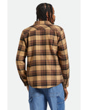 BRIXTON Bowery Long Sleeve Flannel - TIGER'S EYE/PINECONE BROWN/WAS