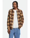 BRIXTON Bowery Long Sleeve Flannel - TIGER'S EYE/PINECONE BROWN/WAS