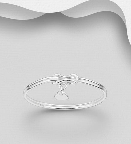 Knot And Heart - SILVER RING