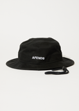 AFENDS Flame Recycled Bucket Hat - BLACK