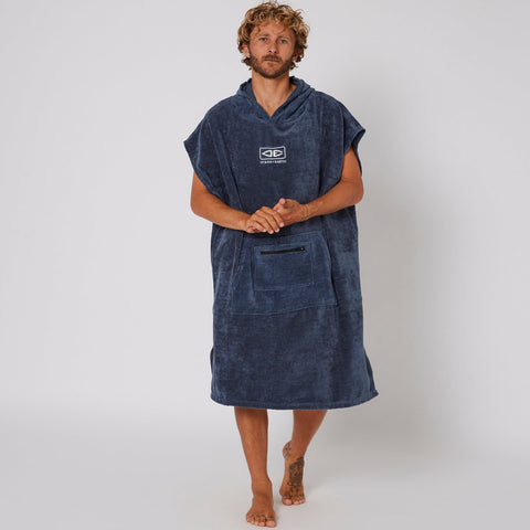 OCEAN & EARTH Mens Corp Hooded Poncho - NAVY 22