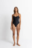 RHYTHM Classic Minimal One Piece - BLACK