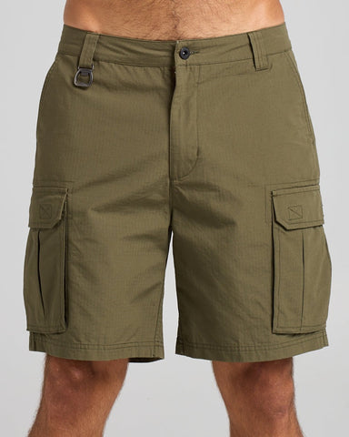 The Mad Hueys - Snagged 20" Cargo Shorts OLIVE