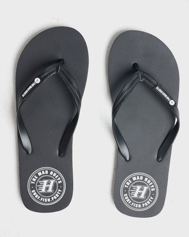 THE MAD HUEYS H Series Thongs - BLACK