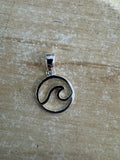 92.5 Sterling Silver Wave Pendant