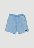 AFENDS The Dopamine Organic Swim Short 18"  - BLUE ACID WASH