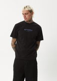 AFENDS Thrown Out Retro Fit Tee  -BLACK