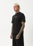 AFENDS Thrown Out Retro Fit Tee  -BLACK