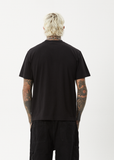 AFENDS Thrown Out Retro Fit Tee  -BLACK