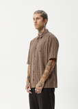 AFENDS  Hometown Short Sleeve Shirt - COFFEE