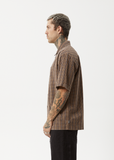 AFENDS  Hometown Short Sleeve Shirt - COFFEE