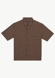 AFENDS  Hometown Short Sleeve Shirt - COFFEE