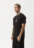 AFENDS Peace Out Recycled Boxy Fit Tee - BLACK