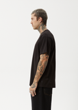 AFENDS Peace Out Recycled Boxy Fit Tee - BLACK