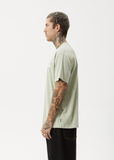 AFENDS Destroyer Boxy Fit Tee - EUCALYPTUS