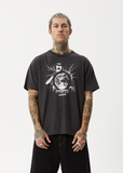 AFENDS Doom Gen Recycled Boxy Fit Tee - STONE BLACK