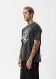 AFENDS Doom Gen Recycled Boxy Fit Tee - STONE BLACK