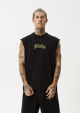 AFENDS Home Recycled Sleeveless Tee - STONE BLACK