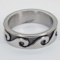 CLASSICS 77 Stainless Steel Men's Wave Ring