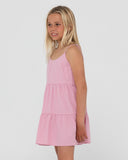 RUSTY Sweet Water Slip Girls Dress - FONDANT PINK