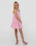 RUSTY Sweet Water Slip Girls Dress - FONDANT PINK