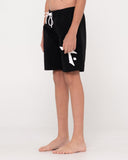 RUSTY Offshore Cargo Boardshort Boys - BLACK