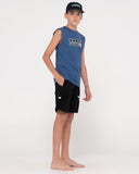 RUSTY Offshore Cargo Boardshort Boys - BLACK