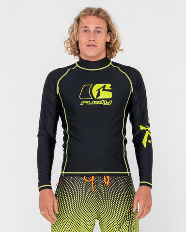 RUSTY Y2Shay Long Sleeve Surf Top - BLACK 2