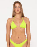 RUSTY Lime A Dozen Multi Tri Bikini Top - LIME PUNCH