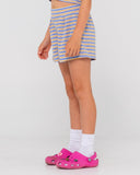 RUSTY Camila Stripe Short Girls - YONDER BLUE