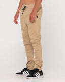 RUSTY Hook Out Elastic Pant - KHAKI