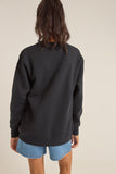 RHYTHM - Flagship Boyfriend Fleece Crew -  BLACK