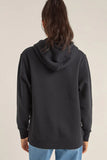 RHYTHM Logo Boyfriend Fleece Hood - BLACK