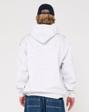 RUSTY  Roadhouse Taped Hooded Super Fleece - ECRU MARLE