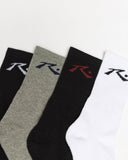 RUSTY R Dot Mid Calf Socks 4 Pack - MULTI