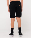 RUSTY Hooked On Elastic Boys Shorts  - BLACK