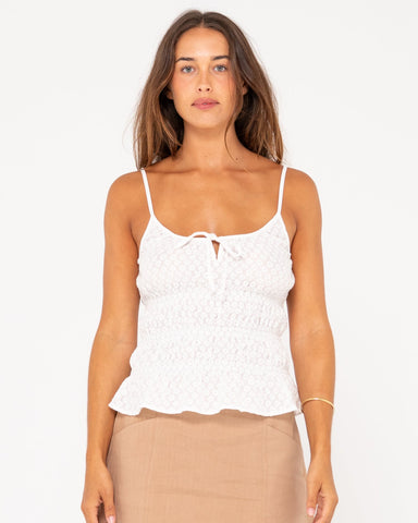 RUSTY Effie Slip Skimmer Top - WHITE