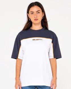 RUSTY Polar Ops Oversize Short Sleeve Tee - WHITE