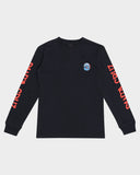 SANTA CRUZ - Screaming Wave Long Sleeve LS Tee - BLACK