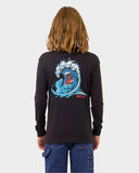 SANTA CRUZ - Screaming Wave Long Sleeve LS Tee - BLACK