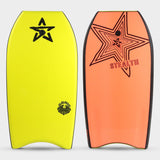 STEALTH Sonic 34" Body Board - YELLOW DECK / ORANGE SLICK