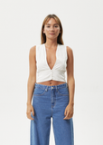 AFENDS Lilo Button Up Top - NATURAL