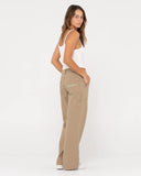 RUSTY Billie Low Wide Canvas Carpenter Pant - KHAKI 1