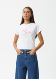 AFENDS Warrior Recycled Baby Tee - WHITE