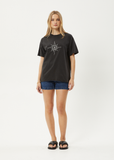 AFENDS Sunny Recycled Oversized Tee - STONE BLACK